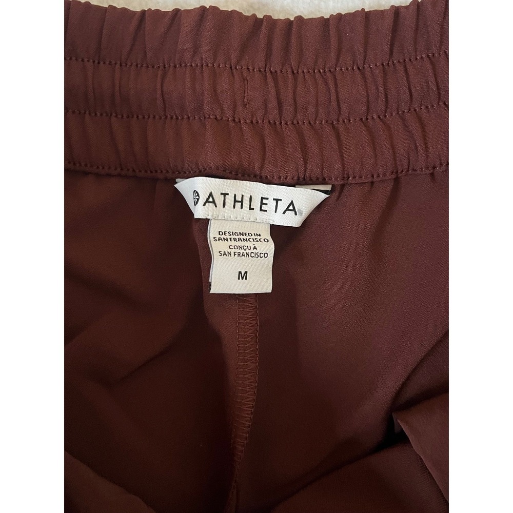 Athleta Endeavor‎ Relaxed Pant Mahogany Wide Leg Drawstring NWT Womens M - Picture 4 of 9